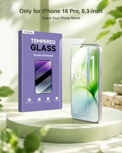Screen Protector for iPhone 16 Pro, 3-Pack Tempered Glass Film, 6.3 Inch | HD Clear, 9H Hardness, Anti-Scratch Protection, Anti-Fingerprint, Case Friendly, Easy Install, Bubble-Free - size: for iPhone 16 Pro-6.3 inch 3-Pack