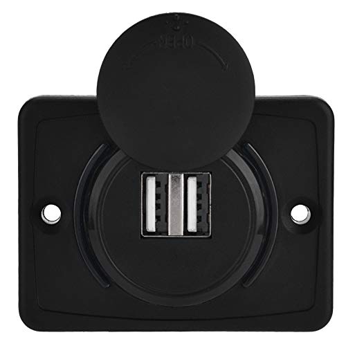 Dual USB Car Charger with LED Light Ring 3.1A Fast Charge