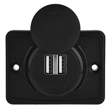 Dual USB Car Charger with LED Light Ring 3.1A Fast Charge