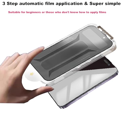 2 Pack Privacy Matte Screen Protector for iPhone 16 Pro Max 6.9 inch, 4-Way 360° Anti-Spy Anti Glare Tempered Glass, Auto Alignment Easy Installation Kit - size: for iPhone 16 Pro Max