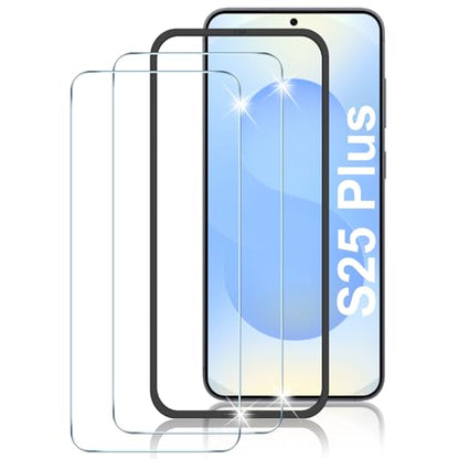 LYWHL 2-Pack Samsung Galaxy S25 Plus Screen Protector, Tempered Glass for S25+ with Alignment Frame, Sensitive Touch & Fingerprint Unlock, Anti-Scratch Case Friendly Bubble Free Easy Install HD Clear - size: Samsung Galaxy S25 Plus