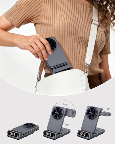 25W 3 in 1 MagSafe Charger Stand for iPhone 18/Duo, Apple Watch, AirPods