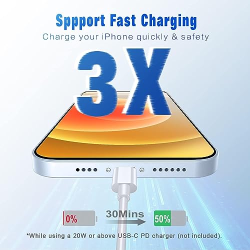 USB C to Lightning Cable [Apple MFi Certified] 2Pack 6FT for iPhone 14 - size: 6FT