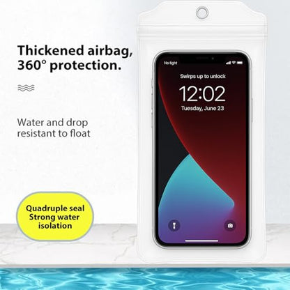 7Pcs Universal Transparent Mobile Phone Waterproof Bag Touch Screen Outdoor Riding Rainproof Mobile Phone Protection Case (6.8 Inch, 20.8x10cm) - color: 6.8 Inch