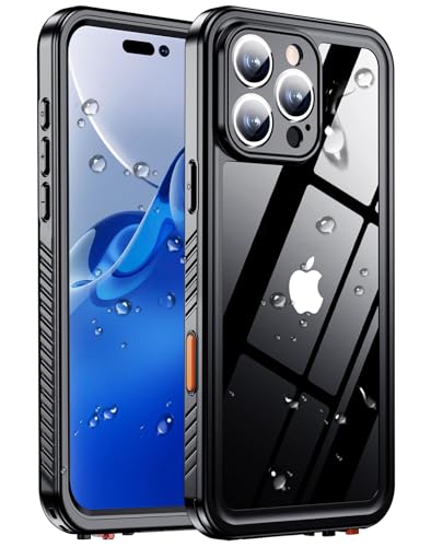MOZOTER for iPhone 16 Pro Case Waterproof with Clear Sound | [IPX8 Underwater Case][Full Body Shockproof & Dropproof]Built-in Screen Protector for iPhone 16 Pro 6.3 inch-Black - size: For iPhone 16 Pro-6.3"