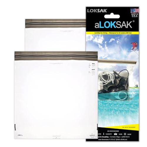 LOKSAK - aLOKSAK Waterproof Cellphone Dry Bags - Airtight Underwater Phone Pouch - Touch Screen Compatible - Diving Certified - size: 12 X 12 inch - 2 Pack