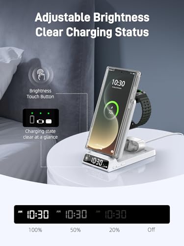 Magnetic Wireless Charger for Samsung, Charging Station for Galaxy S26 - color: White