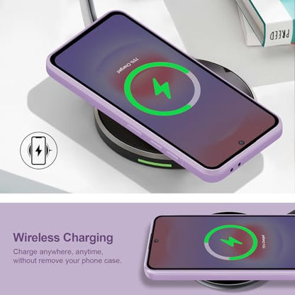 Silicone Case for Samsung Galaxy A37 5G, Purple | Soft Silicone Silky Touch Easy Clean, Shockproof Slim Phone Cover, Upgraded Camera Protection, Anti-Scratch Microfiber Lining - color: Purple, size: Samsung Galaxy A37