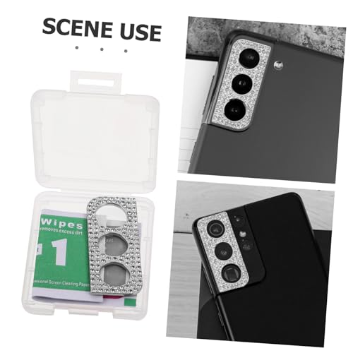 Camera Lens Protector Film for Scratch Resistant and Lens Guard High Hardness -fingerprint Coating Protective Wrap - color: Silver