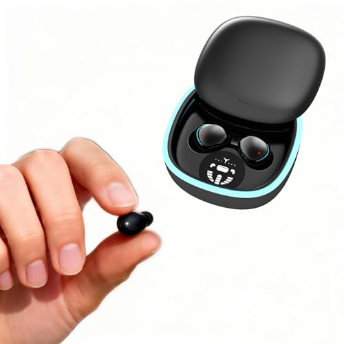 Small Invisible Mini Earbuds Wireless Bluetooth for Small Ear Canals - color: Black