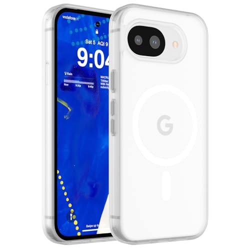 WRJ Magnetic Matte Case for Google Pixel 10a 6.3-Inch, Frosted Clear | Compatible with Magsafe，Military Grade Drop Protection，Slim Translucent Anti-Fingerprints Shockproof Protective Phone Case - color: Frosted Clear, size: For Pixel 10a 6.3 Inch