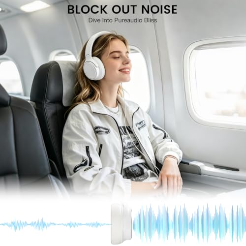 USB C Wired Over-Ear Headphones with Microphone - color: White