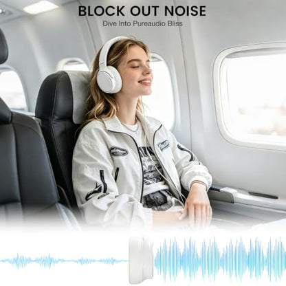 USB C Wired Over-Ear Headphones with Microphone - color: White