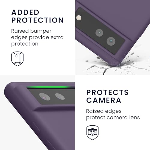 kwmobile Case Compatible with Google Pixel 6 Case - TPU Silicone Phone Cover with Soft Finish - Pale Iris - color: Pale Iris, size: Pixel 6