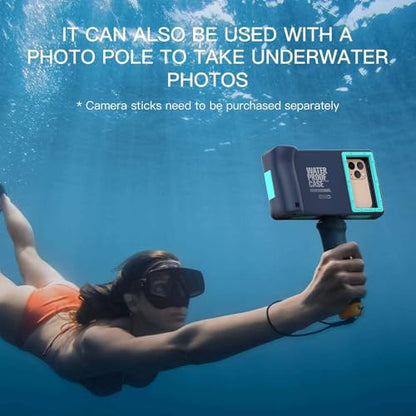 2026 Waterproof Snorkeling Phone Case, Underwater Phone Case for iPhone 17/16/15/14/13 Pro Max Plus,Galaxy S10-S25 Plus/Ultra, A21-A56 [50ft/15m] Photo&Video Cover for iPhone Samsung