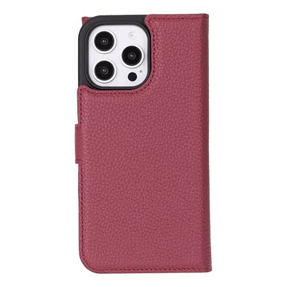 Bayelon Wallet Case for iPhone 16 Pro Max 6.9", Trifold Leather Wallet, Detachable Magnetic Flip Folio Cover, Card Holder, iPhone 16 Pro Max Wallet Case, MagSafe Compatible, RFID (Burgundy) - color: Burgundy, size: iPhone 16 Pro Max