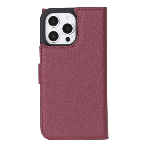 Bayelon Wallet Case for iPhone 16 Pro Max 6.9", Trifold Leather Wallet, Detachable Magnetic Flip Folio Cover, Card Holder, iPhone 16 Pro Max Wallet Case, MagSafe Compatible, RFID (Burgundy) - color: Burgundy, size: iPhone 16 Pro Max