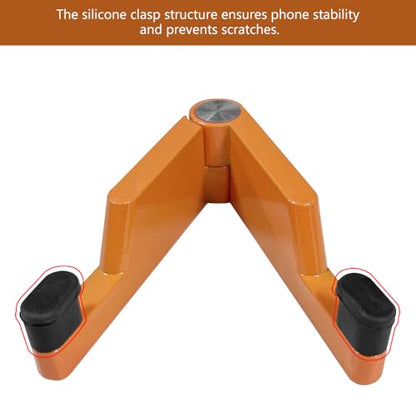 JZD Adjustable Foldable Mini Mobile Phone Holder, Portable Cell Phone Stand for All Mobile Phones - color: Orange