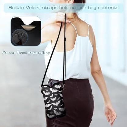 Cell Phone Sleeves Bag Case Crossbody Neoprene Holder Lanyard Phone Pouch for Women Men 7.5 X 4.5 Inches - Bat - color: BAT