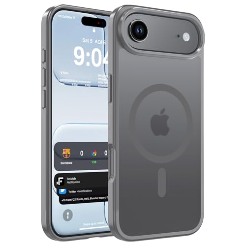 WRJ Magnetic Matte Case for iPhone Air 6.5-Inch, [Compatible with Magsafe] [Military Grade Drop Protection] Slim Translucent Anti-Fingerprints Shockproof Protective Phone Case-Grey - color: Grey, size: For Iphone Air 6.5 Inch