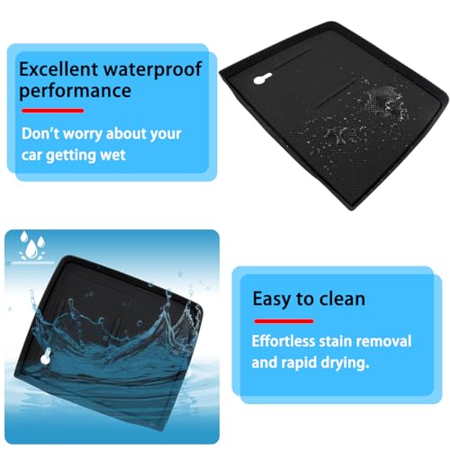 Center Console Silicone Mat Fit for Honda Pilot Accessories 2023-2026 - color: Black