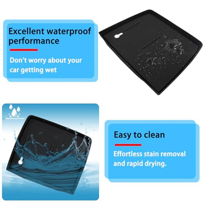 Center Console Silicone Mat Fit for Honda Pilot Accessories 2023-2026 - color: Black