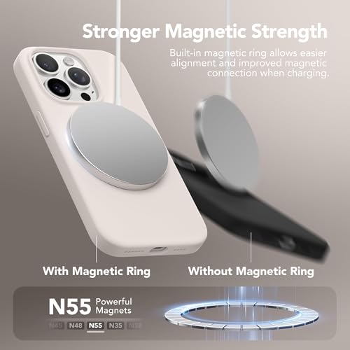 GONEZ Magnetic for iPhone 14 Pro Max Case, Silicone Cover Stone - color: A-Stone, size: Iphone 14 Pro Max
