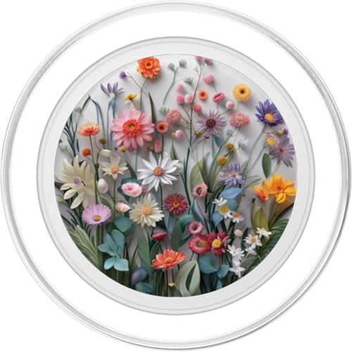 Mixed Flower Bouquet Floral Pattern PopSockets PopGrip for MagSafe - style: Magnetic PopGrip