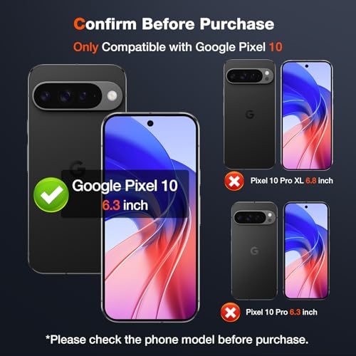LK 2 Pack for Google Pixel 10 Screen Protector+2 Pack Camera Lens Protector - size: Pixel 10