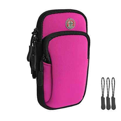 Adjustable Strap Cellphone Arm Bag Wallet Pouch Armband for Cell Phone Keys Cards Walking Jogging Running Hiking Trekking Gardening Skating for iPhone 6 6S 7 8 X XR XS 11 12 Max Pro Plus Samsung -Rose - color: J/Adjustable Rose Bag for Any Arm