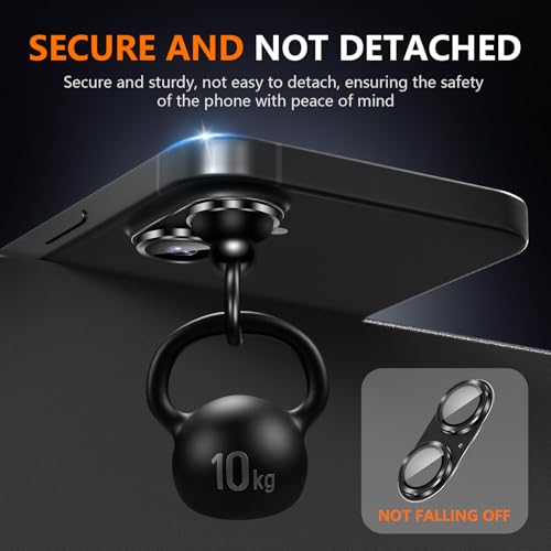 Suoman for iPhone 16/16 Plus Camera Lens Protector, 9H Tempered Glass Film - color: Black