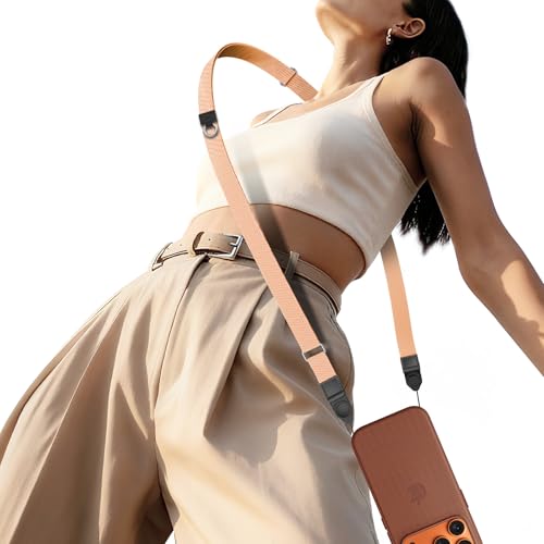 TiMOVO Phone Lanyard Crossbody for iPhone 17 Series Case, Adjustable Anti-Theft Phone Strap with Quick Release Buckle - color: Orange