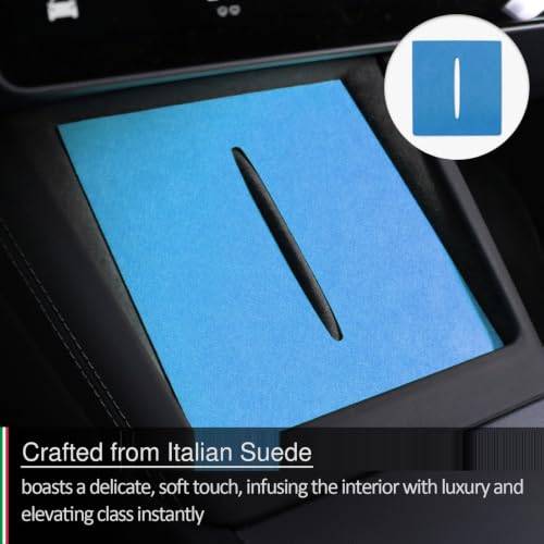 Suede Wireless Charger Pad for Tesla Model 3 24-26 Model Y 25-26 Blue - color: Blue