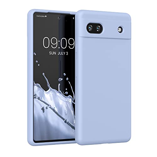 kwmobile Case Compatible with Google Pixel 6a Case - TPU Silicone Phone Cover with Soft Finish - Light Blue - color: light blue, size: Pixel 6a