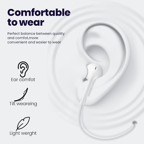 2 Pack Earbuds Headphones Earphones Wired [MFI Certified] USB C Microphone Call Volume Control Noise Isolating Compatible with iPhone 15 Pro Max/15 Pro/15 Plus/15/Samsung S23 Ultra S22+ S21