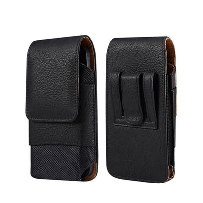 Phone Holster for Samsung Galaxy A17 A16 A15 A25 A35 A55 A57, S26 Ultra, S25 S24 S23 S22 Ultra Plus FE/iPhone 16 Pro Max/Moto G Power Cell Phone Pouch Case with Belt Clip Loop Card Holder (Black #A) - color: Black - Vertical