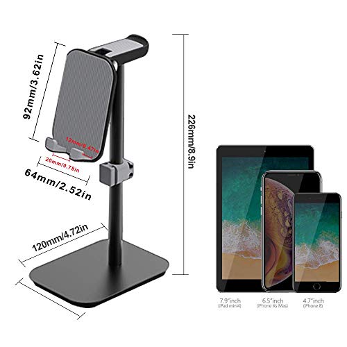 Headphone Stand Phone Holder (Black) - color: Black