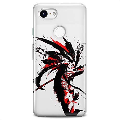 TPU Case Compatible for Google Pixel 9 8 Pro 7a 6a 5a XL 4a 5G 2 XL 3 XL 3a Drawing Woman Samurai Soft Clear Gorgeous Flexible Silicone Cute Print Splash Paint Slim fit Design Fighter Lady - color: Drawing Woman Samurai