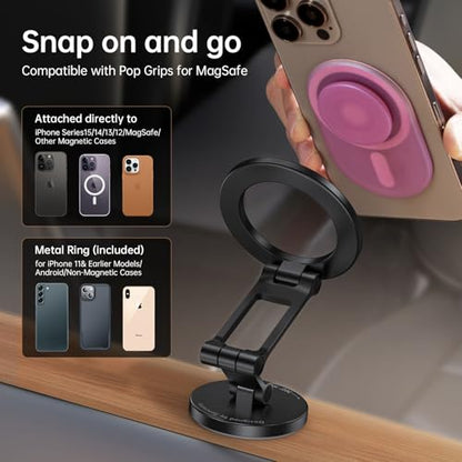 SYNCWIRE Fits MagSafe Car Mount Magnetic Phone Holder for Dash and Tesla - color: Carbon Fiber