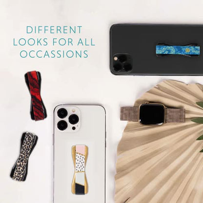 LOVEHANDLE Original Phone Grip 2-Pack - Kaleidoscope, Gold Base
