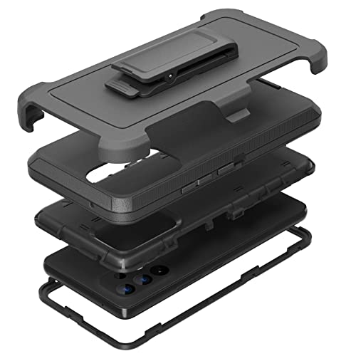 Compatible with Samsung Galaxy A53 5G Case, with Belt Clip Holster Heavy Duty Rugged Shockproof Full Body Protection Kickstand Phone case for Samsung Galaxy A53 5G (Black) - color: Black