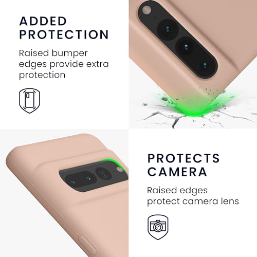 kwmobile Case Compatible with Google Pixel 7 Pro Case - TPU Silicone Phone Cover with Soft Finish - Antique Pink Matte - color: antique pink matte, size: Pixel 7 Pro