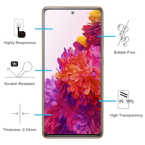 NEW'C 3 Pack Designed for Samsung Galaxy S20 FE / S20 FE 5G Screen Protector Tempered Glass, Case Friendly Scratch Resistant,Bubble-Free, Ultra Resistant - size: S20 FE 6.5 inches