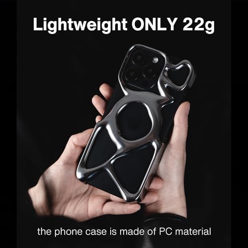 Angry miao Emptiness Phone Case for iPhone 15 Pro Max, MagSafe Compatible 22g Lightweight,Matte Silver,Heat Dissipating Ample Protection, Matte Sliver - color: Matte Silver, size: iPhone 15 Pro Max Case, 6.7″