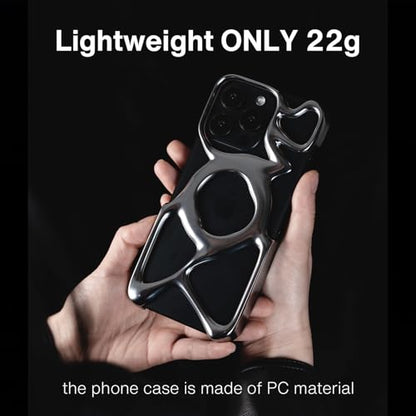 Angry miao Emptiness Phone Case for iPhone 15 Pro Max, MagSafe Compatible 22g Lightweight,Matte Silver,Heat Dissipating Ample Protection, Matte Sliver - color: Matte Silver, size: iPhone 15 Pro Max Case, 6.7″