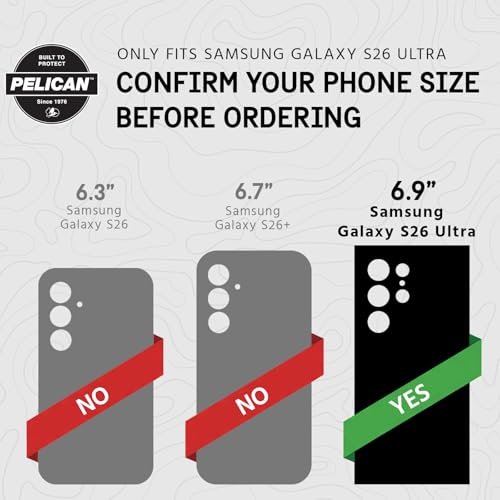 Pelican Voyager Samsung Galaxy S26 Ultra Case - Rugged Phone Case - Black | Magnetic & Wireless Charging Case with 24ft Military-Grade Drop Protection & Belt Clip Holster for Samsung Galaxy S26 Ultra - color: Voyager Black, size: Samsung Galaxy S26 Ultra