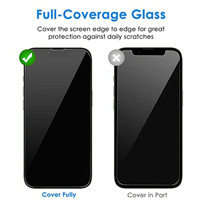 JETech One Touch Screen Protector for iPhone 13/13 Pro/17e, 2-Pack - size: iPhone 13/13 Pro/17e