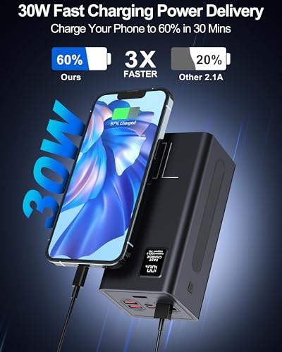 70000mAh Fast Charging Portable Charger Power Bank for iPhone - size: 70000mAh