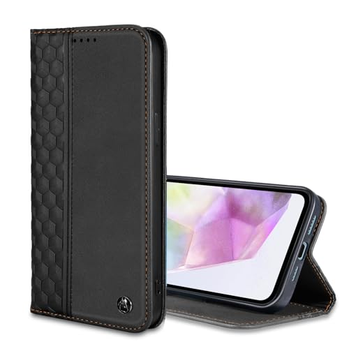 Wallet Case for Samsung Galaxy A36 5G 2025 6.7 inch - PU Leather Flip Cover with Card Holder Slots, Strong Magnetic Folio Kickstand Phone Case, Black - color: Black, size: Samsung Galaxy A36 6.7"