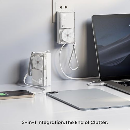 sharge 3 in 1 Power Bank 10000mAh with Retractable Cable Portable Charger
